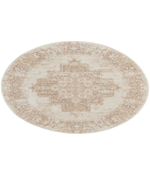 Nourison Grafix Ivory Beige GRF14 5 ft. 3 in. Round Rug