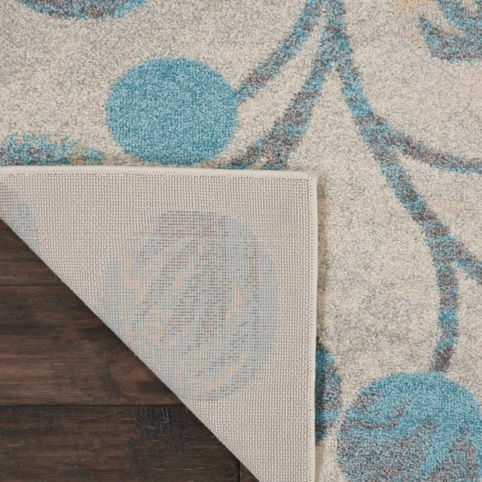 Nourison Tranquil Area Rug TRA03-Ivory/Turquoise