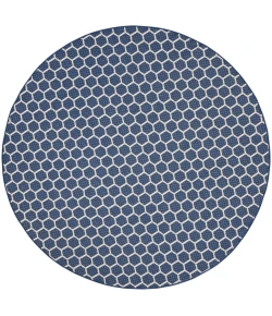 Nourison Twist Reversible Navy TWS01 8 ft. X Round Rug