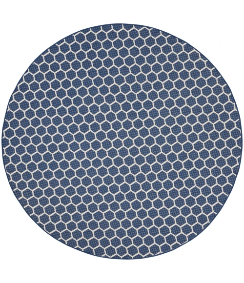 Nourison Twist Reversible Navy TWS01 8 ft. X Round Rug