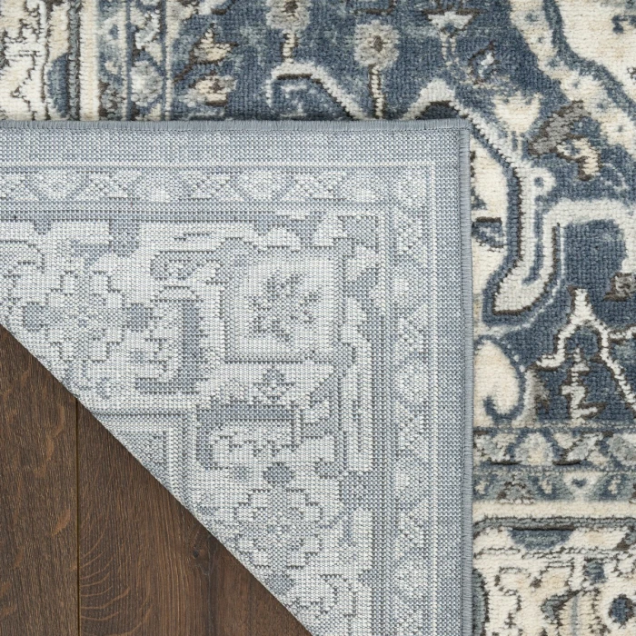 Nourison Quarry Navy Ivory QUA18 6 ft. X 9 ft. Rect. Rug