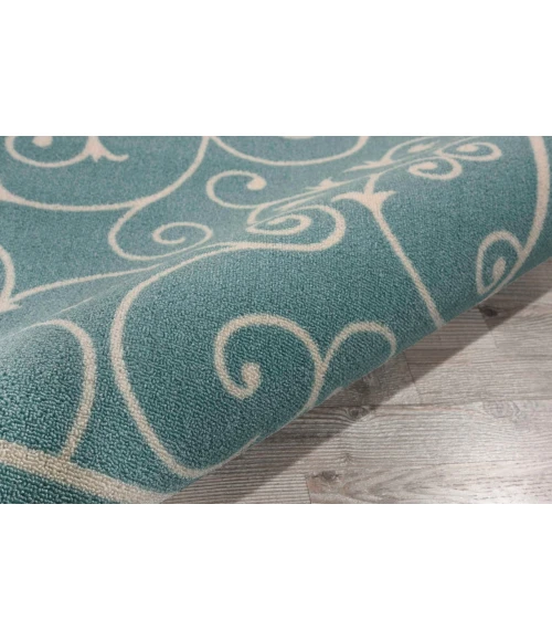 Nourison Home & Garden Square Area Rug RS019-Light Blue