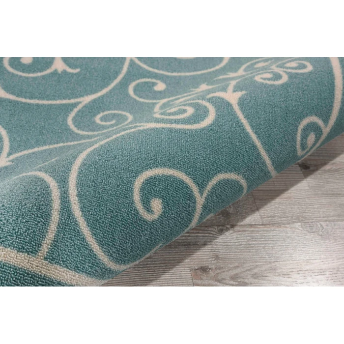 Nourison Home & Garden Square Area Rug RS019-Light Blue