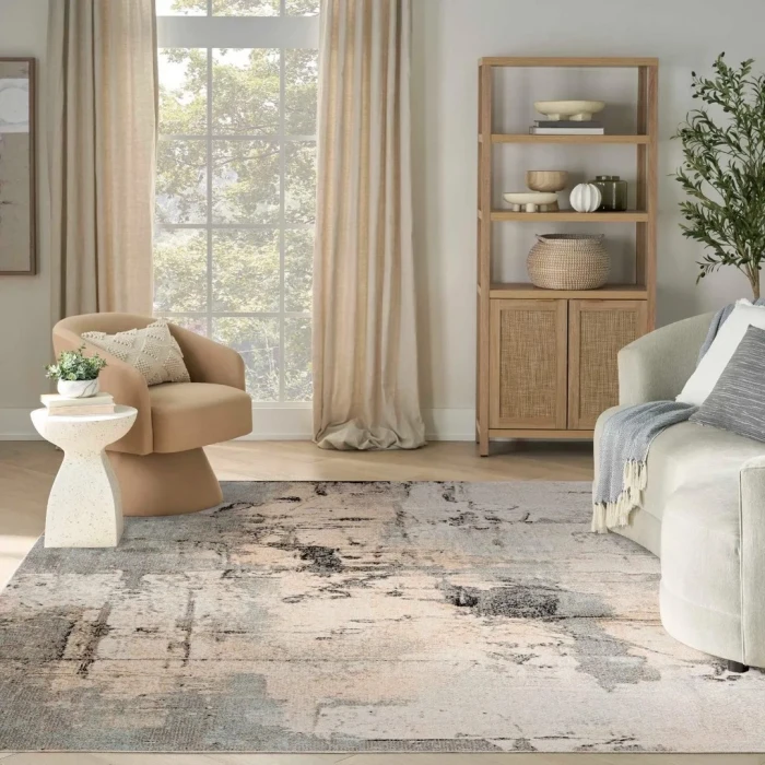 Nourison Washable Decor Blue WSD09 9ft. x 12ft. Rect. Rug