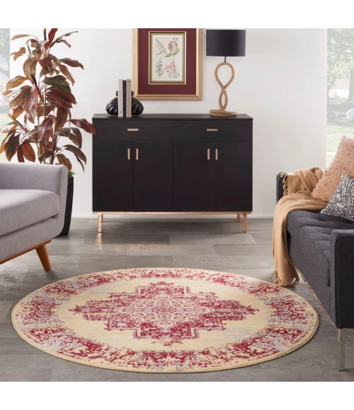 Nourison Grafix Area Rug GRF14-Cream/Red