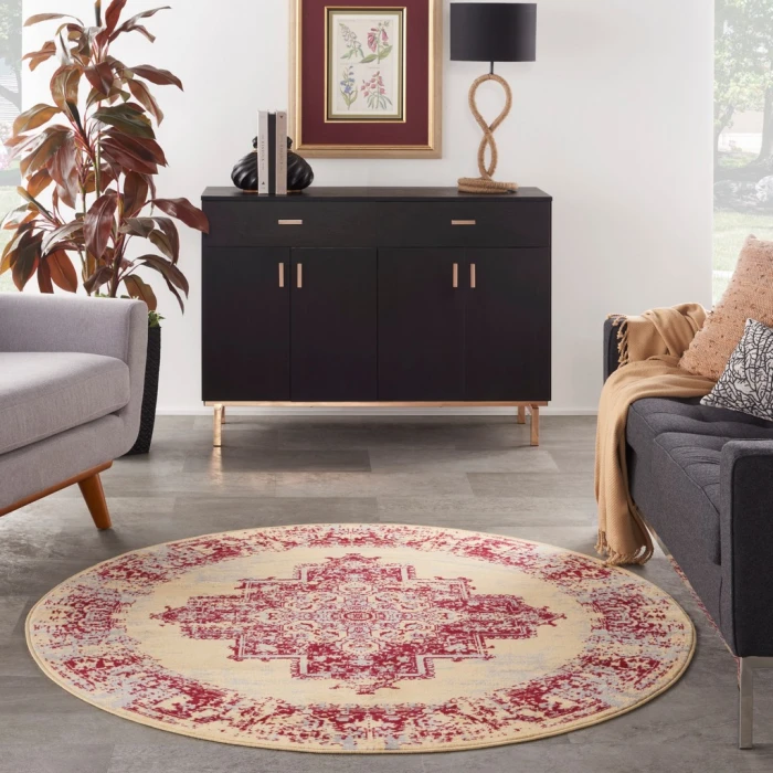 Nourison Grafix Area Rug GRF14-Cream/Red