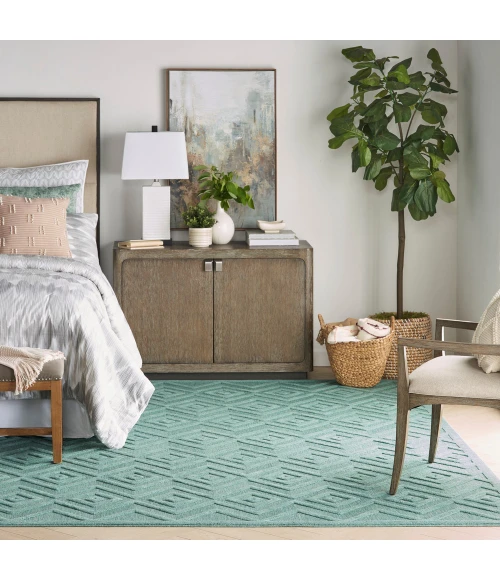 Nourison Versatile Area Rug NRV01 Aqua/Teal