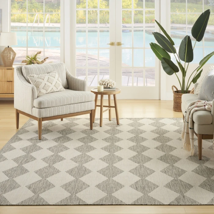 Nourison Positano Light Grey POS04 12ft. x 15ft. Rect. Rug