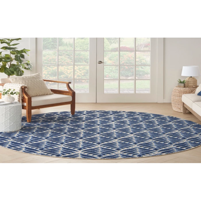 Nourison Aloha Blue ALH35 7’10” Round Rug