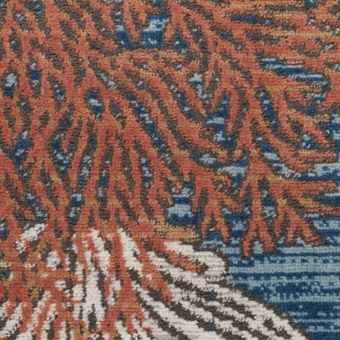 Nourison Seaside Blue Multicolor SDS04 8 ft. X 10 ft. Rect. Rug