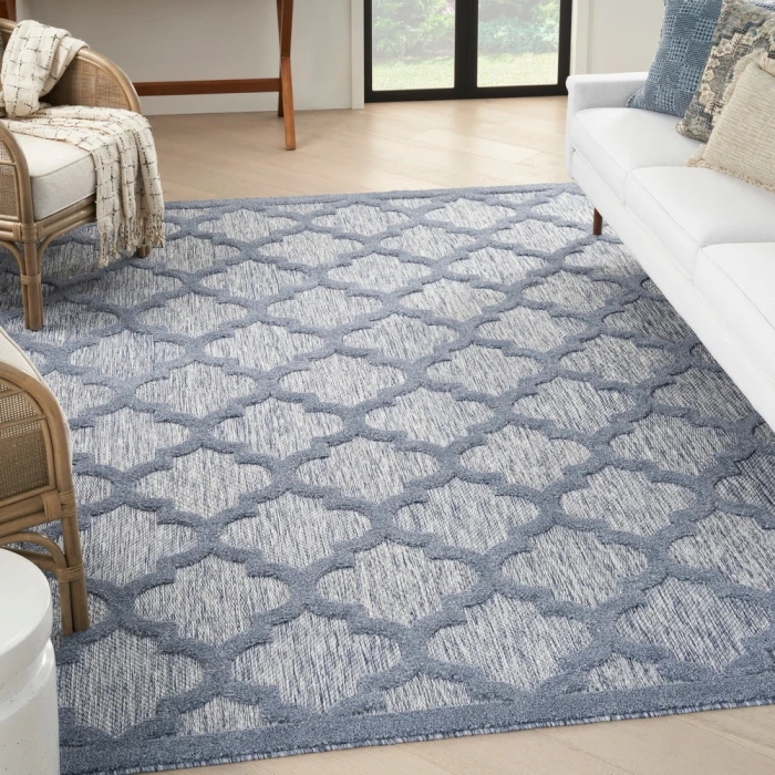 Nourison Easy Care Area Rug NES01 Denim Blue
