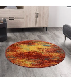 Nourison Home Nourison Essentials NRE06 Flame 4 ft. Round Area Rug