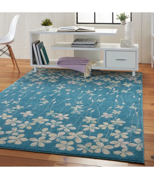 Nourison Tranquil Area Rug TRA04-Turquoise