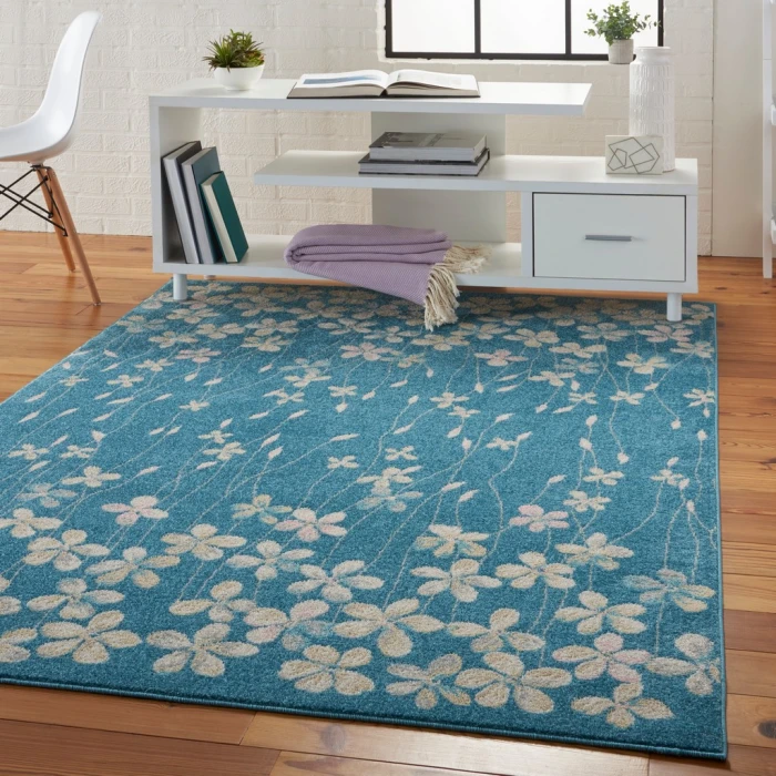 Nourison Tranquil Area Rug TRA04-Turquoise