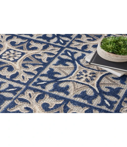 Nourison Aloha Blue ALH34 7’10” Round Rug