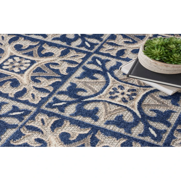 Nourison Aloha Blue ALH34 7’10” Round Rug