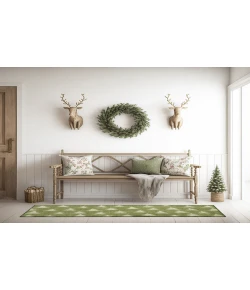 Nourison Home Accent Decor/Xmas 173JP Olive 2 ft. X 4 ft. 2 in. Area Rug