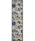 Nourison Aloha Runner Area Rug ALH17-Natural/Blue