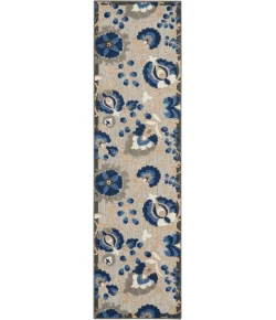 Nourison Home Aloha ALH17 Natural Blue 2 ft. X 6 ft. Area Rug