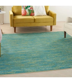 Nourison Home Nourison Essentials NRE01 Blue Green 7 ft. Square Area Rug