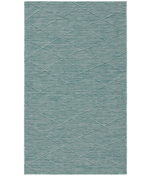 Nourison Washable Solutions Aqua WSL01 3 ft. X 5 ft. Rect. Rug