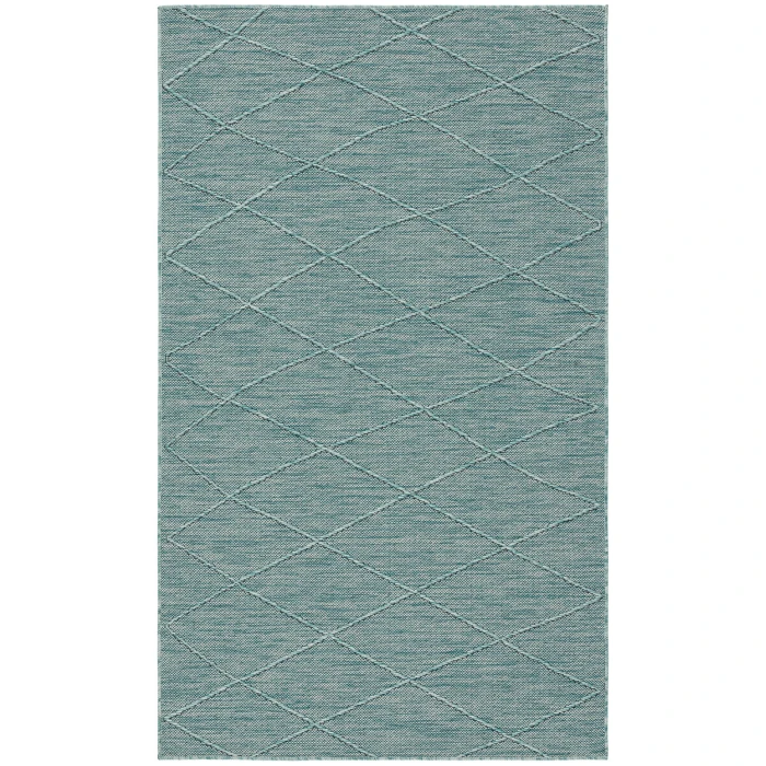 Nourison Washable Solutions Aqua WSL01 3 ft. X 5 ft. Rect. Rug