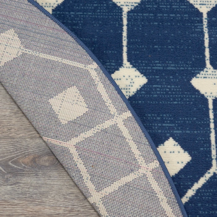 Nourison Grafix Round Area Rug GRF37-Navy