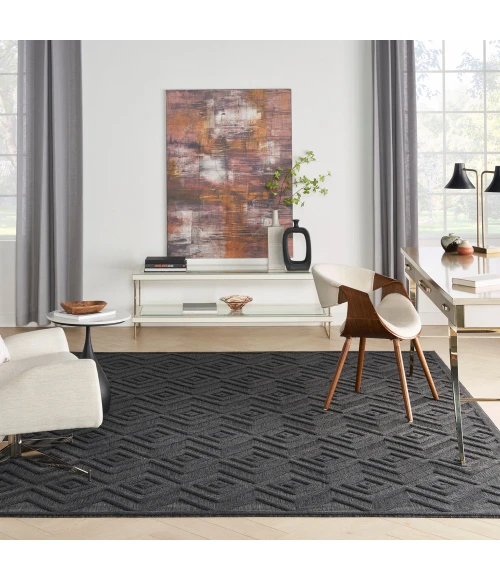 Nourison Versatile Area Rug NRV01 Charcoal/Black