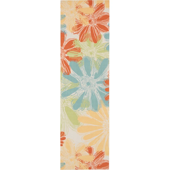 Nourison Home & Garden Ivory RS022 2ft.3in. x 8ft. Rect. Rug