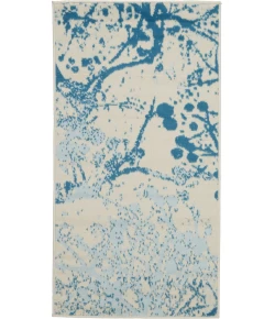 Nourison Home Jubilant JUB12 Ivory Blue 2 ft. X 4 ft. Area Rug