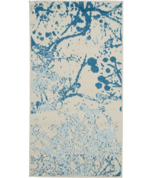 Nourison Jubilant Area Rug JUB12-Ivory/Blue