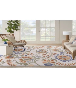 Nourison Home Aloha ALH17 Ivory Blue 7 ft. 10 in. X 10 ft. 6 in. Area Rug