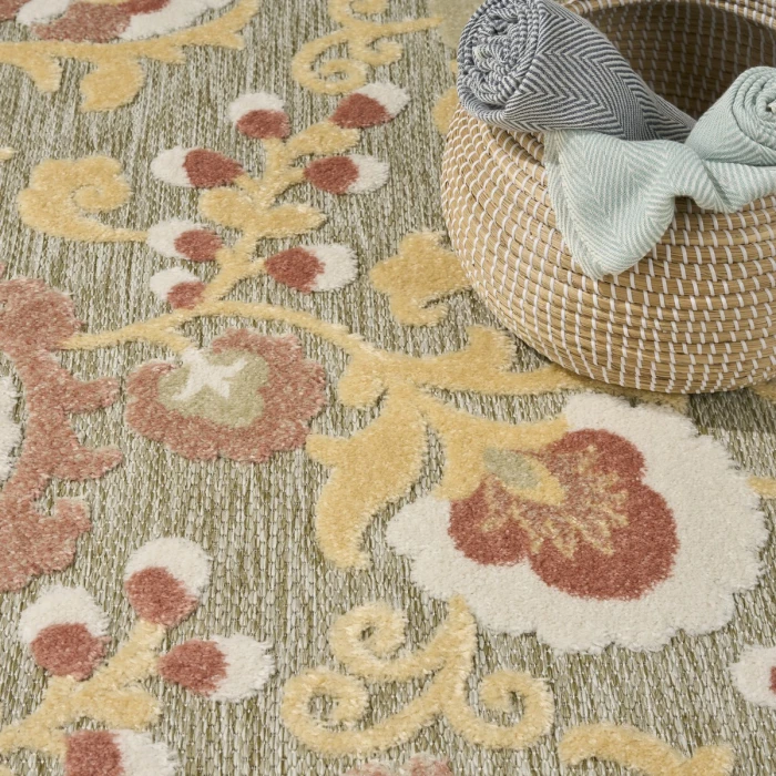 Nourison Aloha Sage Rose ALH17 7 ft. 10 in. X 10 ft. 6 in. Rect. Rug