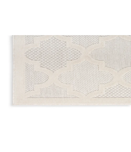 Nourison Easy Care Ivory/White NES01 2 ft. X 4 ft. Rectangle Rug