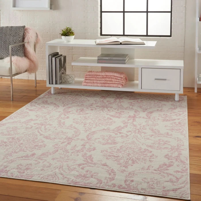 Nourison Jubilant Area Rug JUB09-Ivory/Pink