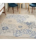Nourison Passion Area Rug PSN17 Ivory Grey Blue 5'3" x 7'3"