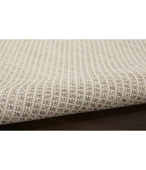 Nourison Courtyard Ivory Silver COU01 2 ft. 2 in. X 12 ft. Rectangle Rug