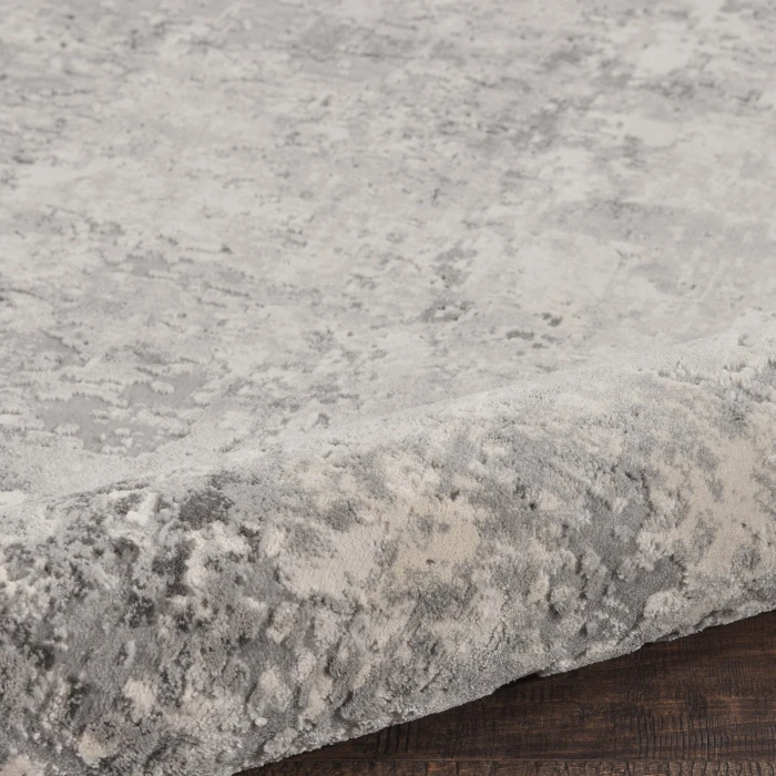 Nourison Rustic Textures Area Rug RUS07 Grey/Beige 5'3" Round
