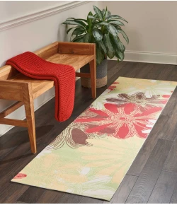 Nourison Home & Garden RS022 Green 2 ft. 3 in. X 8 ft. Area Rug