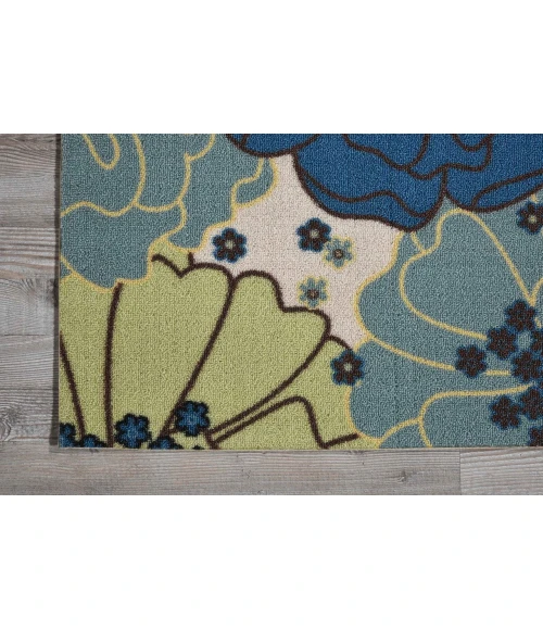 Nourison Home & Garden Square Area Rug RS021-Light Blue