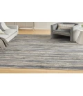 Nourison Serenity Home Ivory Grey Blue SRH03 5 ft. 3 in. X 7 ft. 3 in. Rectangle Rug