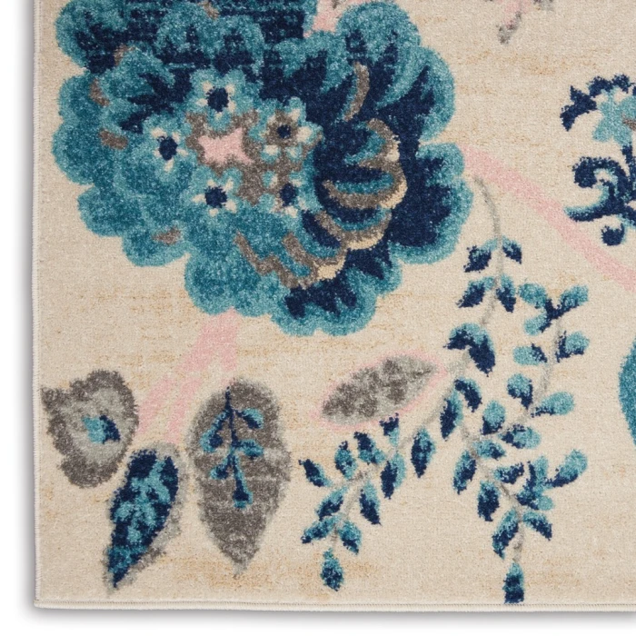 Nourison Tranquil Area Rug TRA02-Ivory/Light Blue