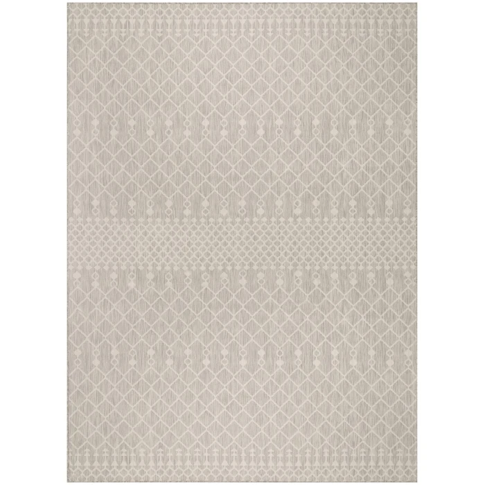 Nourison Positano Light Grey POS02 8 ft. X 10 ft. Rect. Rug