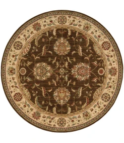 Nourison Home Living Treasures LI04 Brown 5 ft. 10 in. Round Area Rug