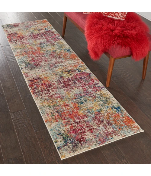 Nourison Celestial Runner Area Rug CES13-Pink/Multicolor