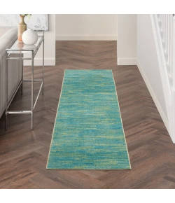 Nourison Home Nourison Essentials NRE01 Blue Green 2 ft. X 6 ft. Area Rug