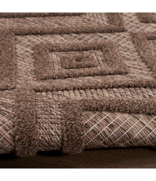 Nourison Home Versatile Brown NRV01 8 ft. Round Rug