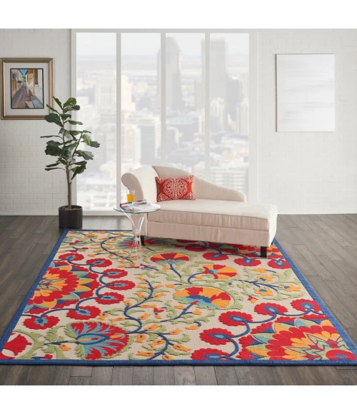 Nourison Aloha Area Rug ALH20-Red/Multi