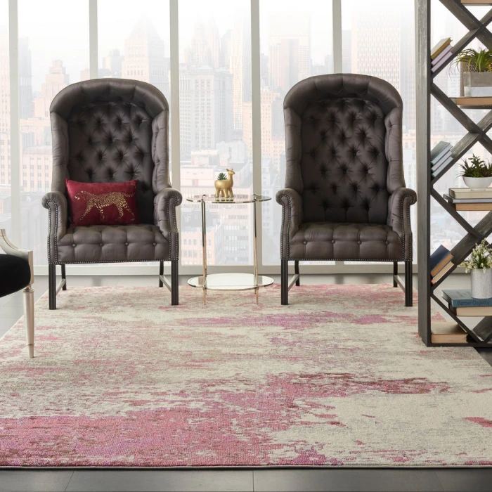 Nourison Celestial Area Rug CES02-Ivory/Pink