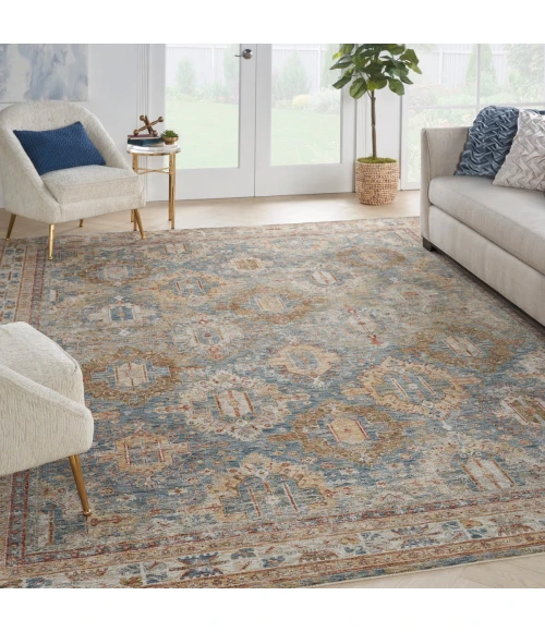 Nourison Sahar Blue SHR01 9 ft. X 13 ft. Rect. Rug